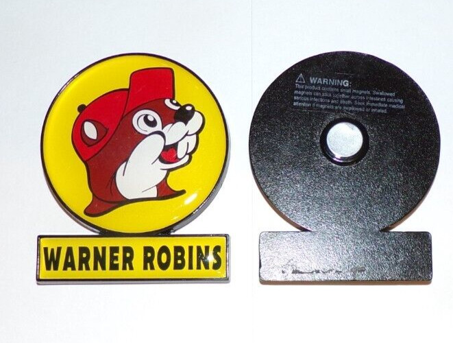 Buc-ee's Warner Robins Georga Store Metal Magnet with Lucite Covering