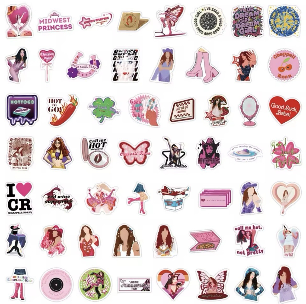 Popstar Musical Stickers Style 50pk Fun Popstar Singer Stickers FREE SHIPPING