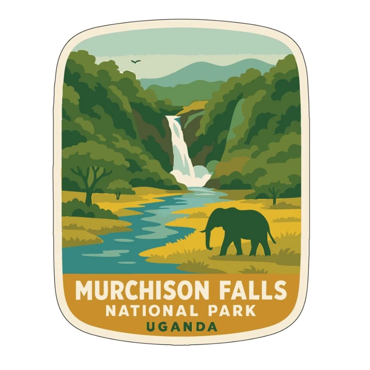 Murchison Falls Uganda Iron On Heat Transfer Vinyl HTV World National Parks