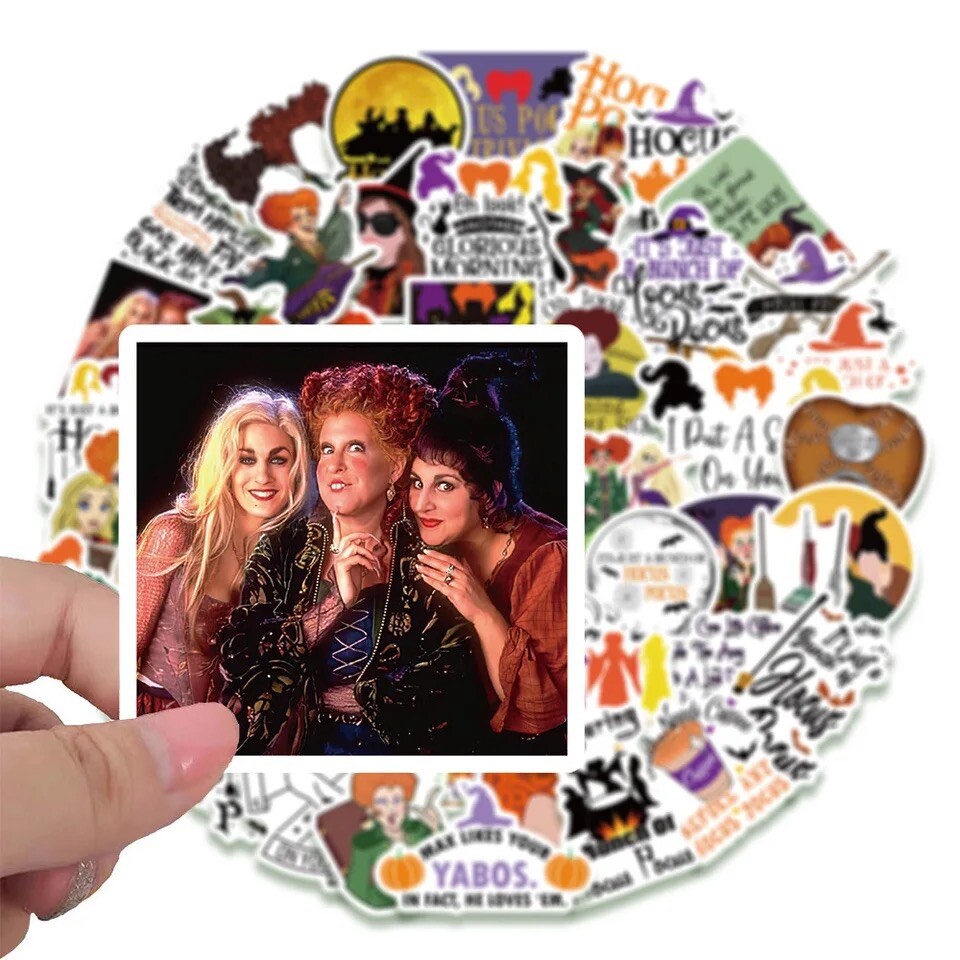 Hocus Pocus Stickers 50pk Mix Sanderson Sisters Halloween Stickers