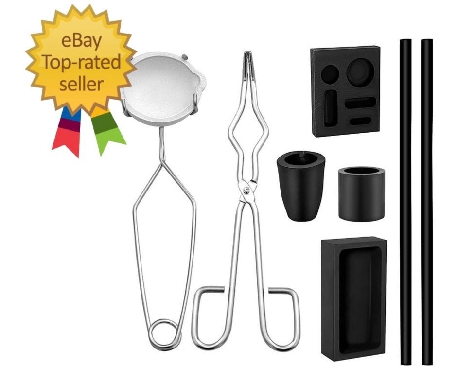 8 Pcs Crucible kit, Graphite Torch Melting Casting Kit- Gold Melting Kit- Metal