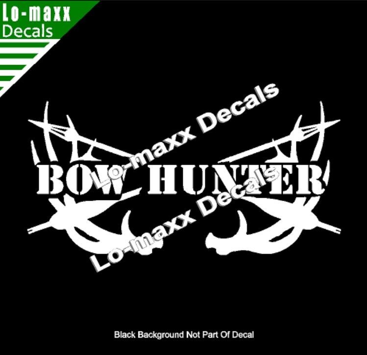 Bow Hunter Die Cut Vinyl Decal – Archery Deer Hunting Truck Car Window SUV