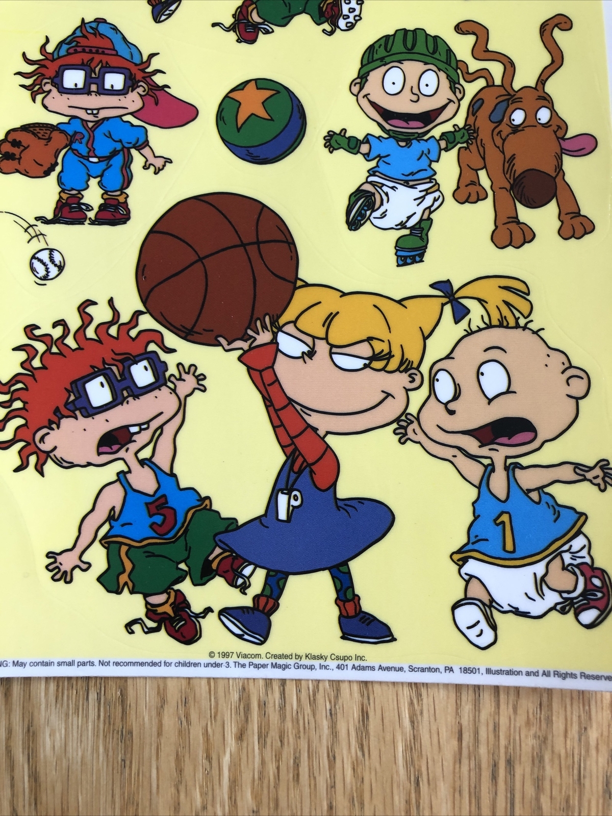 Rugrats Static Cling Window Decorations Nickelodeon 1997 Sports Football Soccer