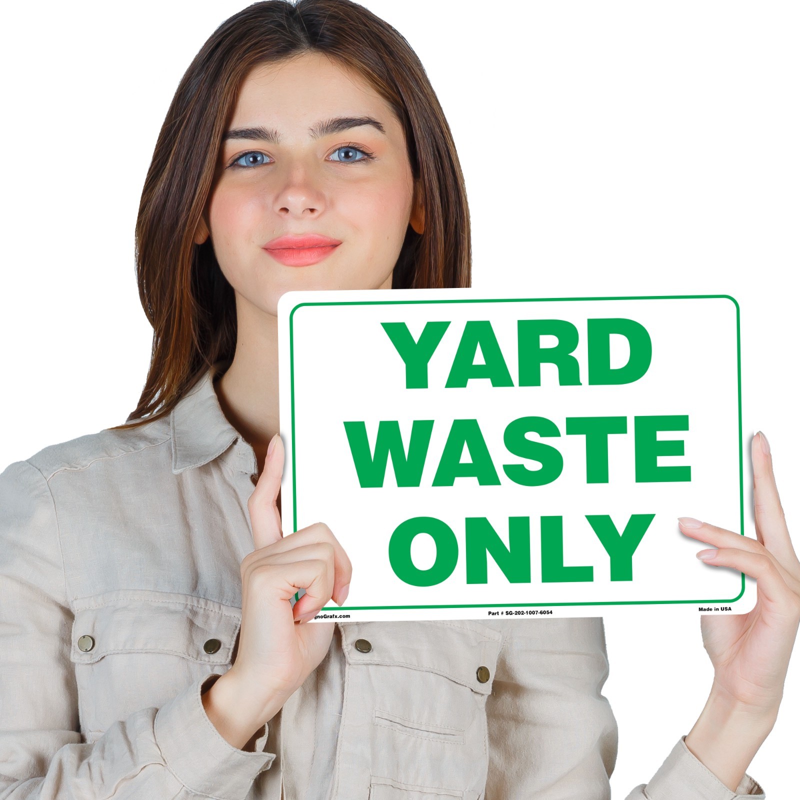 SIGNOGRAFX Yard Waste Sticker, Recycle Stickers for Trash Bins 04 Packs,10×7 in