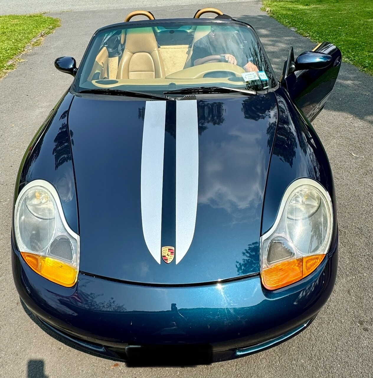 Hood Rear and Rocker Stripe Stripes Graphics kit Compatible with Porsche Boxster