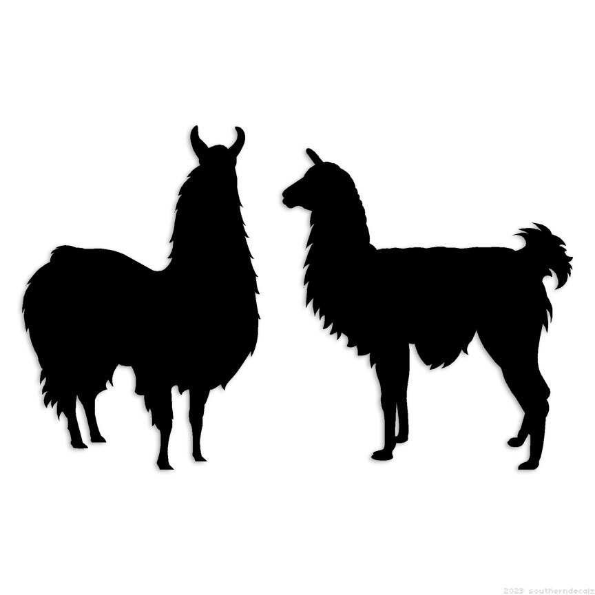Llama Alpaca – Decal Sticker – Multiple Colors & Sizes – ebn7110