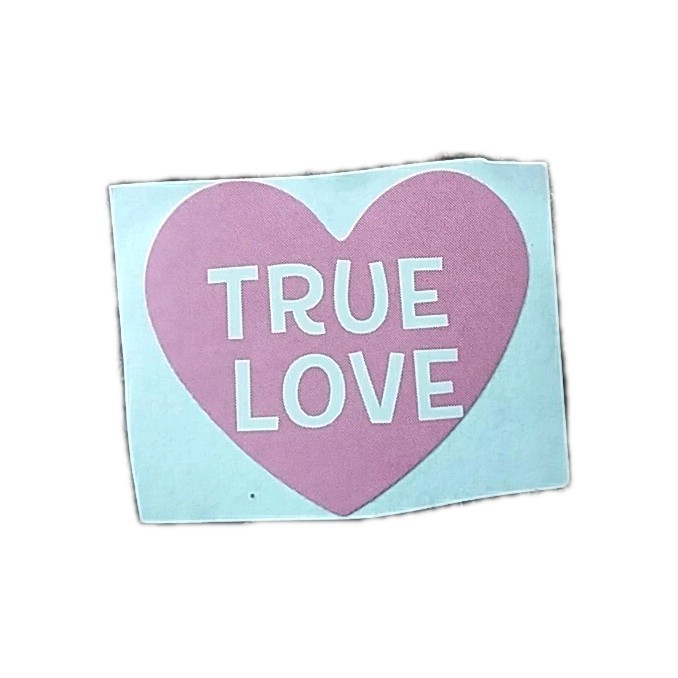 True Love Heart Shaped Sticker