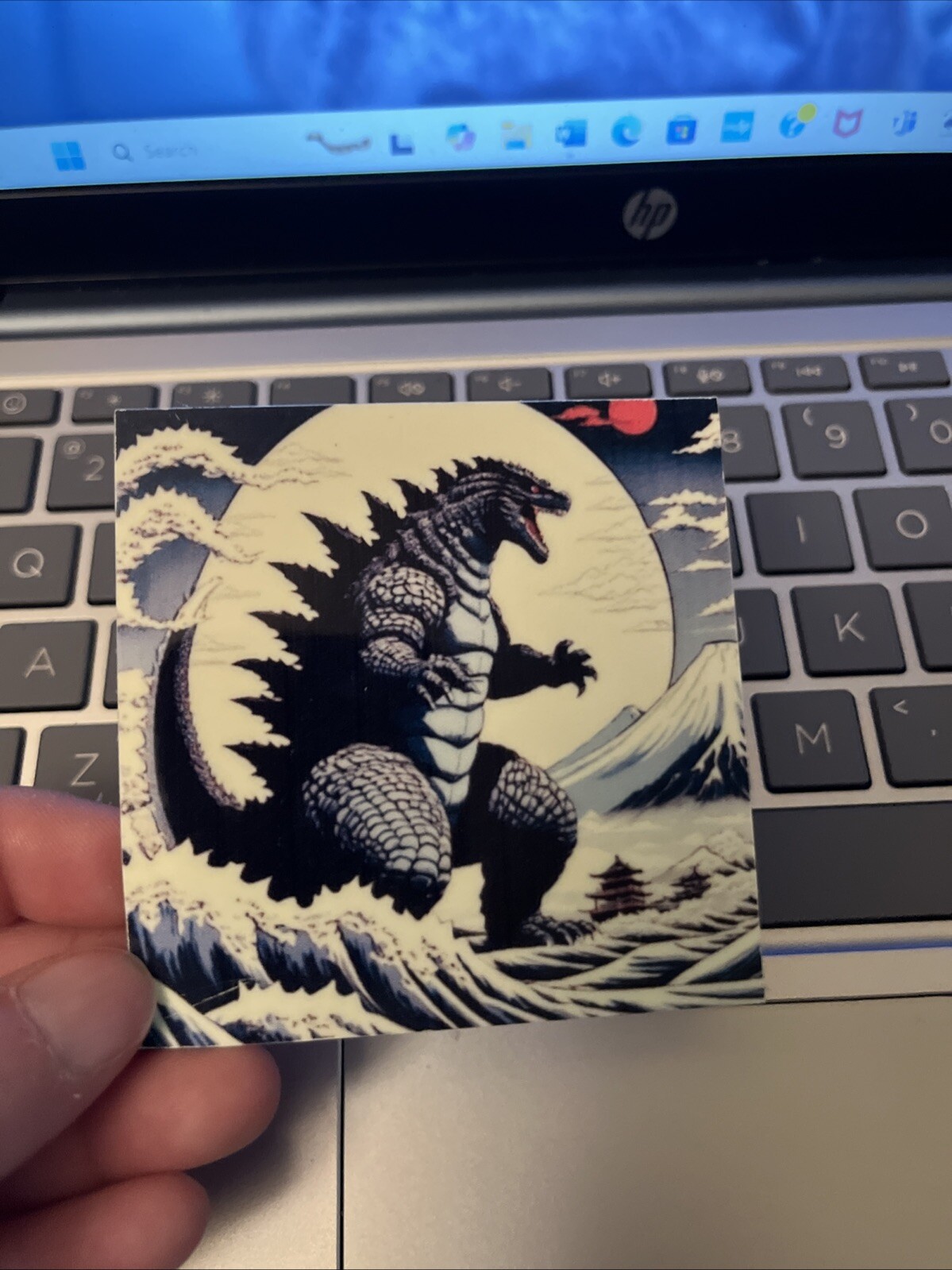 Godzilla Glow In The Dark Vinyl 3 Inch Sticker