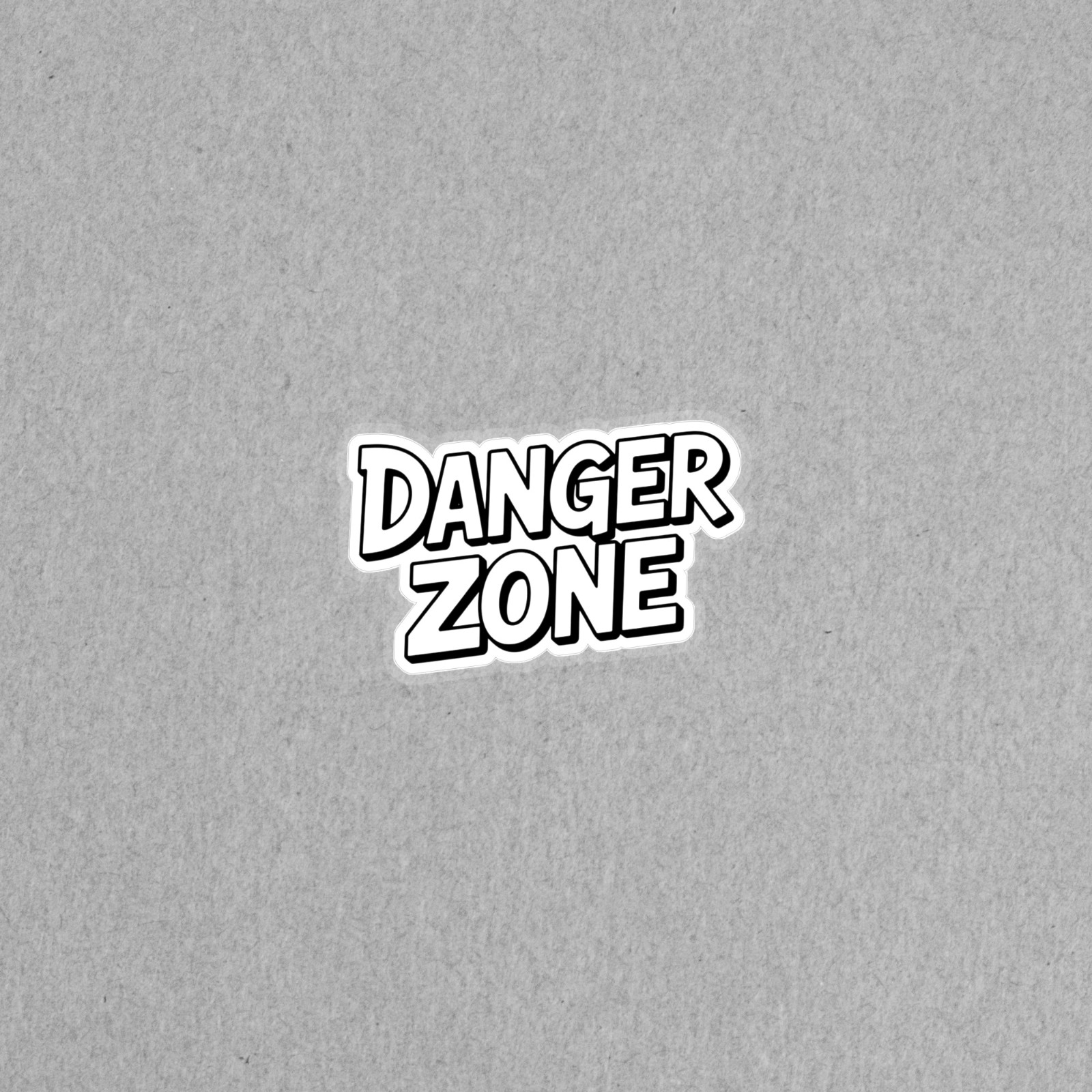 Danger Zone Bold White & Black Vinyl Sticker Decal #6527
