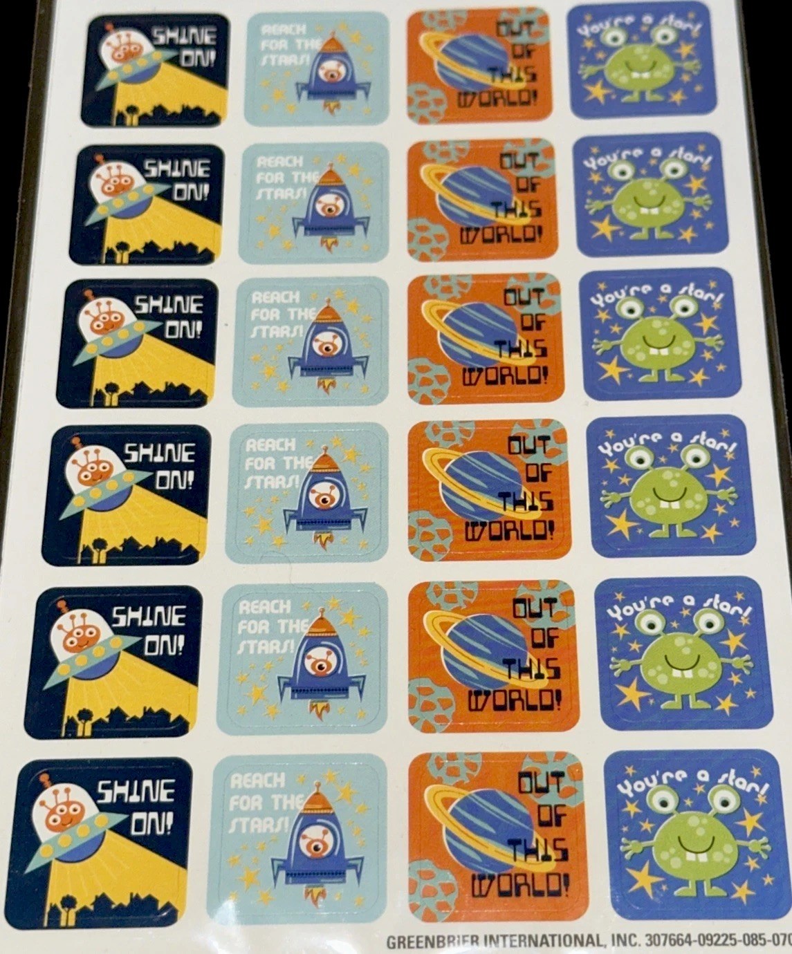 SPACE STICKERS✨🩵💚🧡💛💙✨6” X 4”✨SHINE✨STAR✨WORLD✨VERY CUTE✨AWESOME✨🌟⭐️💫