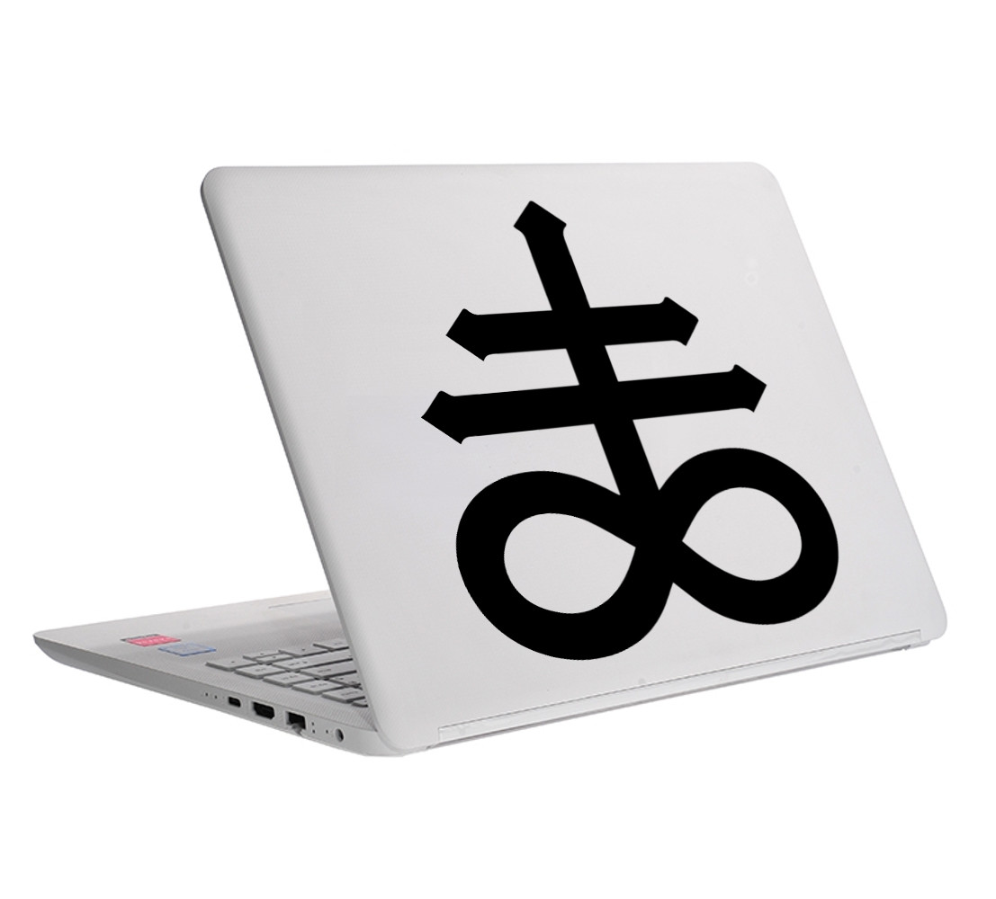Leviathan Cross Die Cut Vinyl Sticker – Occult Baphomet Pentagram Decal Car 666