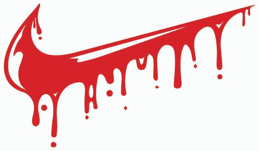 Nike Swoosh Dripping Vinyl Decal Art Sports Basketball Decor Sticker