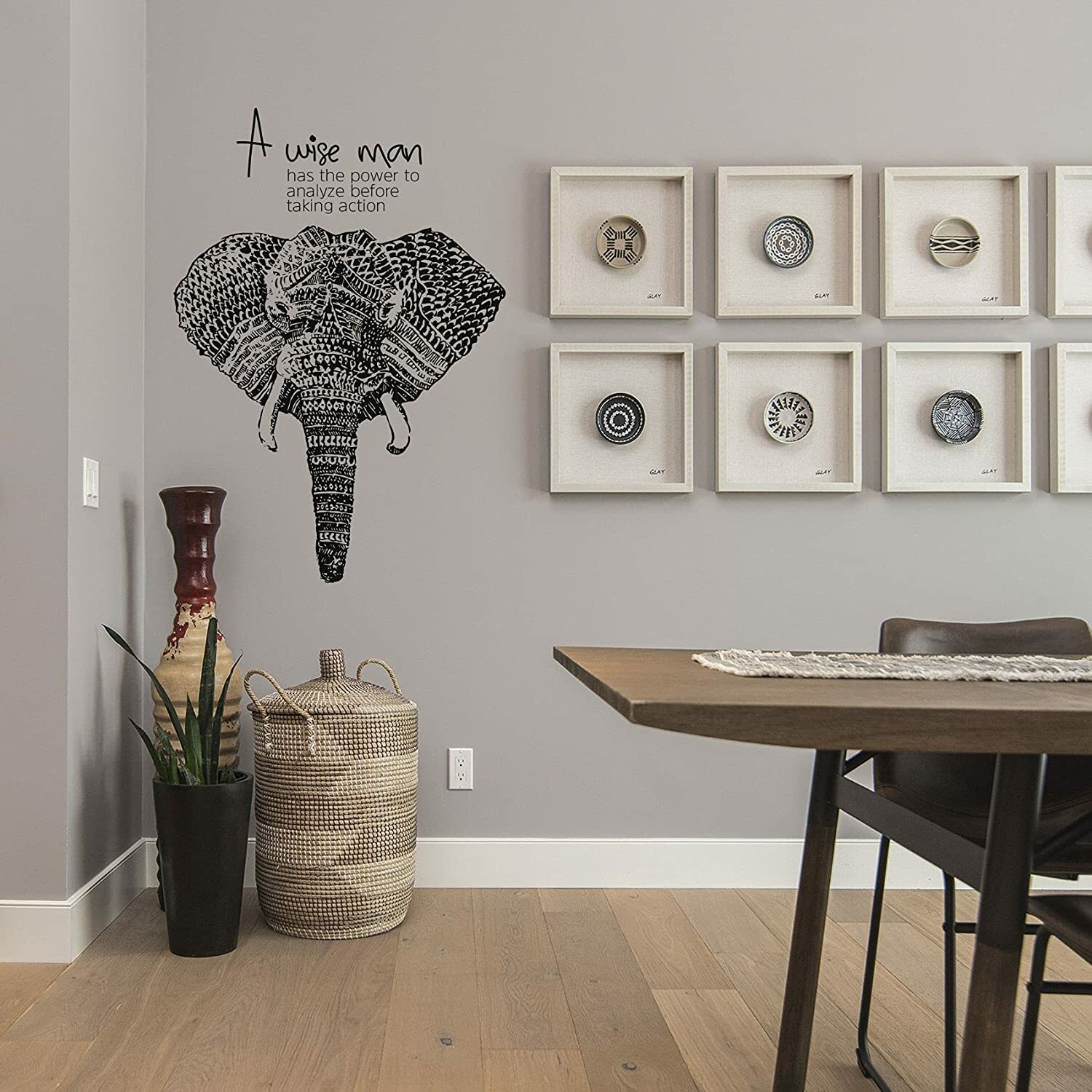 A Wise Man Animal Motivation Quote Vinyl Art Sticker For Home Room Wall Decal