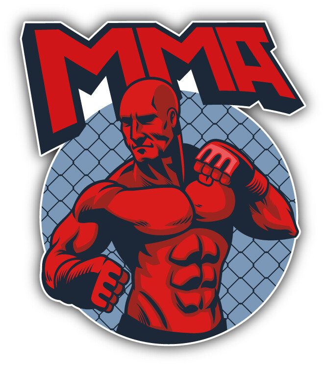 Mixed Martial Arts Emblem Car Bumper Sticker Decal