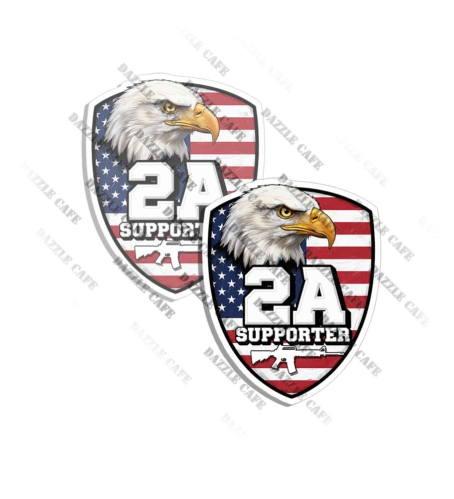 2ND AMENDMENT PRO GUN BUMPER STICKER DECAL NRA REPUBLICAN Made in USA 2 PACK