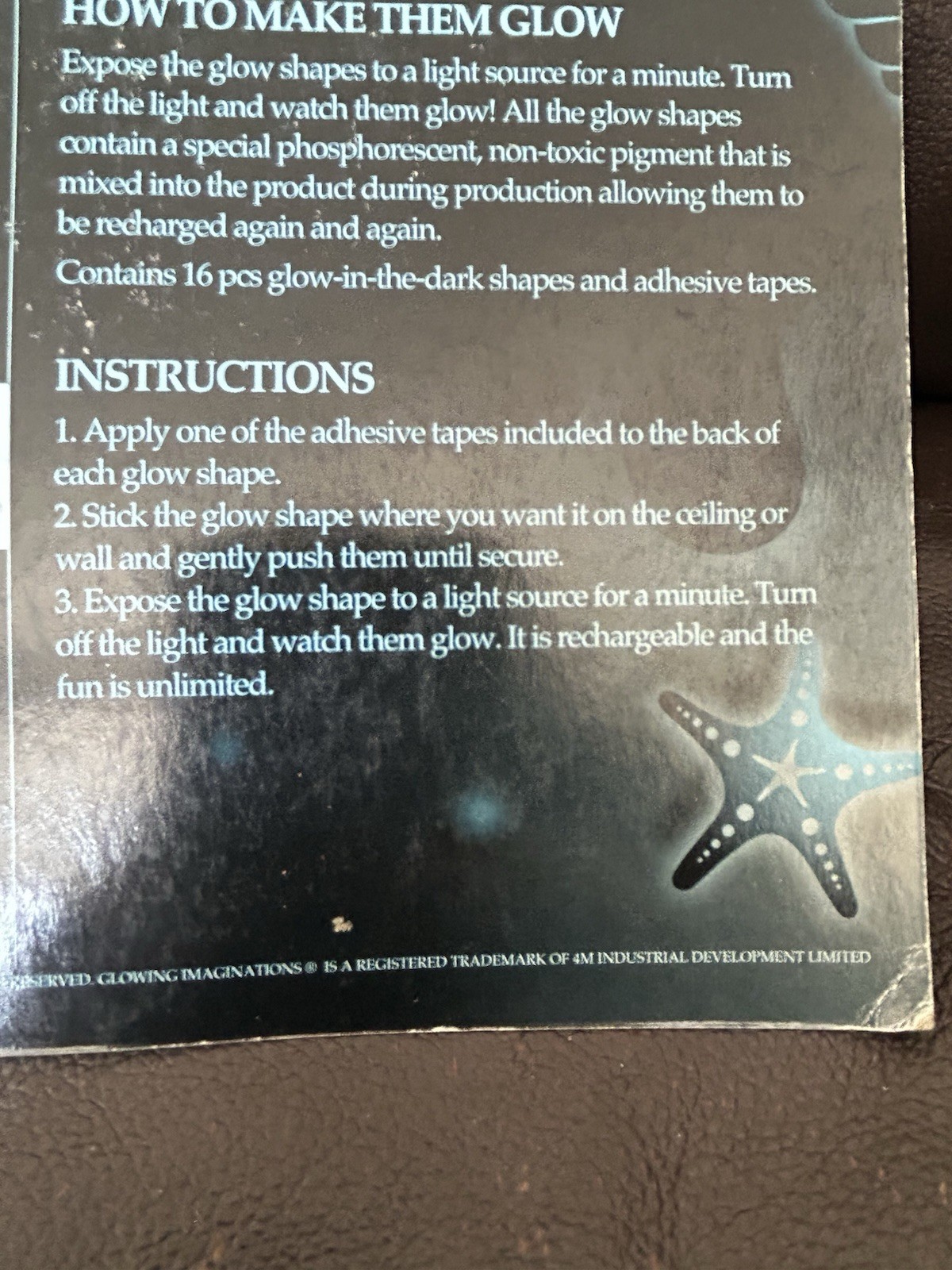Glowing Imaginations Glow In The Dark Seashells NIP