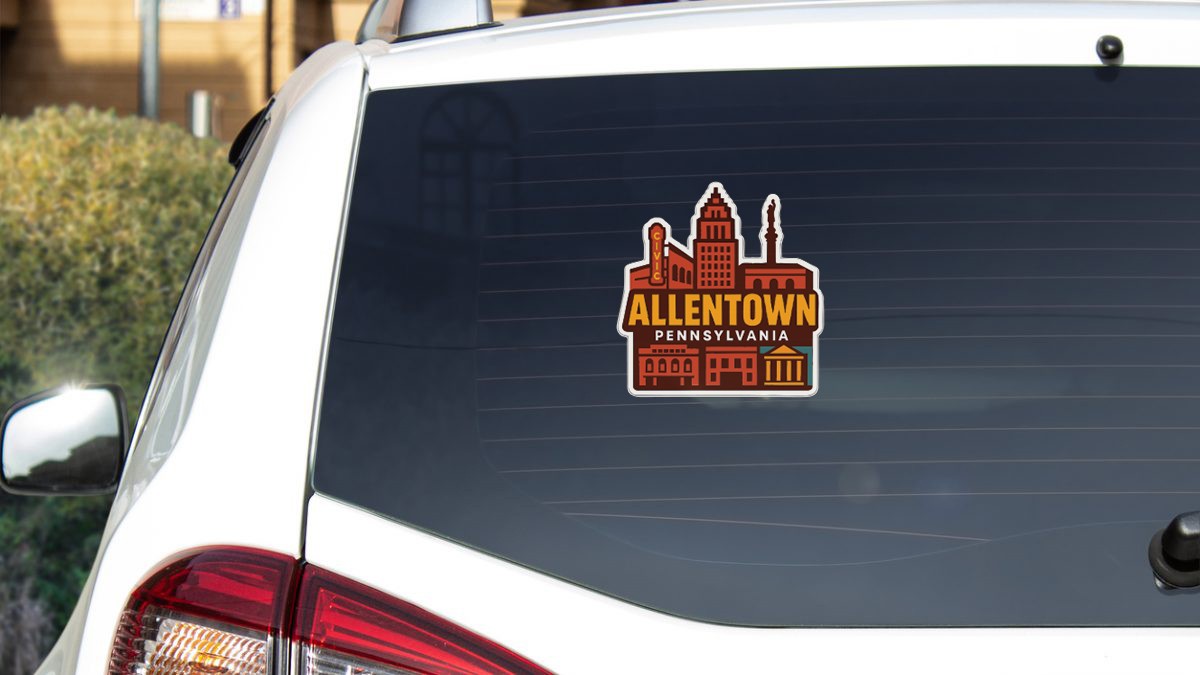 Allentown Pennsylvania Sticker Decal Vinyl Die-Cut City Skyline Landmark Design