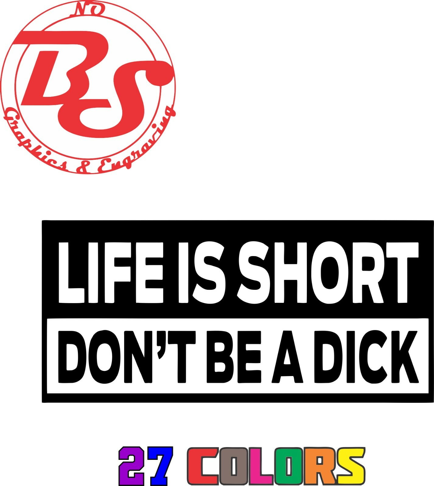 6" Don't Be A DICK RICHARD Decal Offensive Funny Rude Humor Adult Joke JDM noBS
