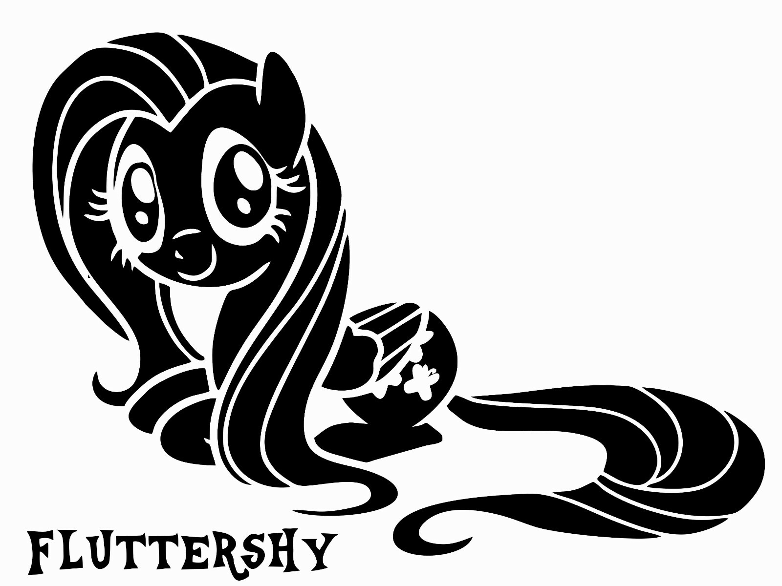 Home Kids Bedroom Decor Design Art Fluttershy My Little Pony Adhesive Wall Decal