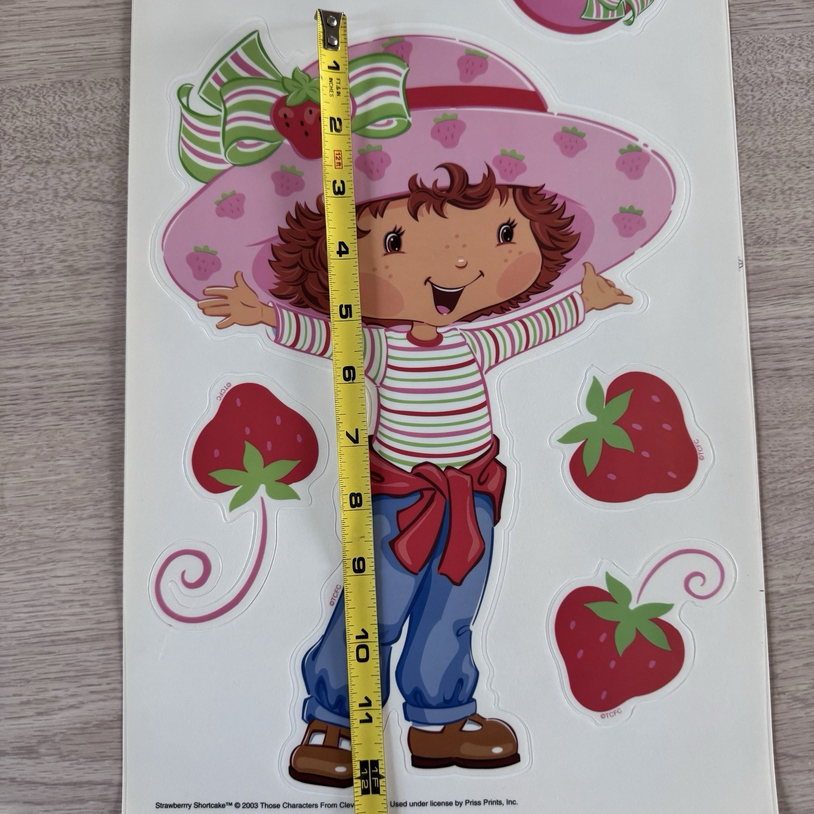 STRAWBERRY SHORTCAKE CUSTARD Cat 22 Jumbo Stick-ups wall stickers MURAL decals
