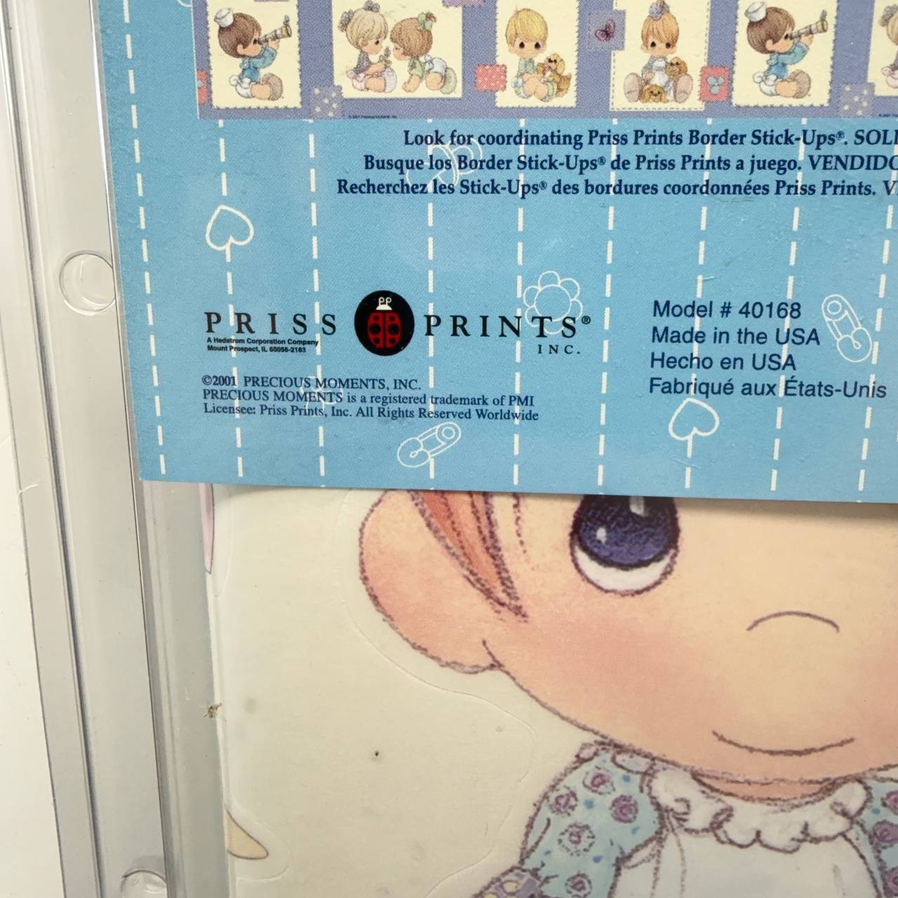 Precious Moments Priss Prints 40168 Jumbo Stick Ups Vintage Baby Wall Decals 25