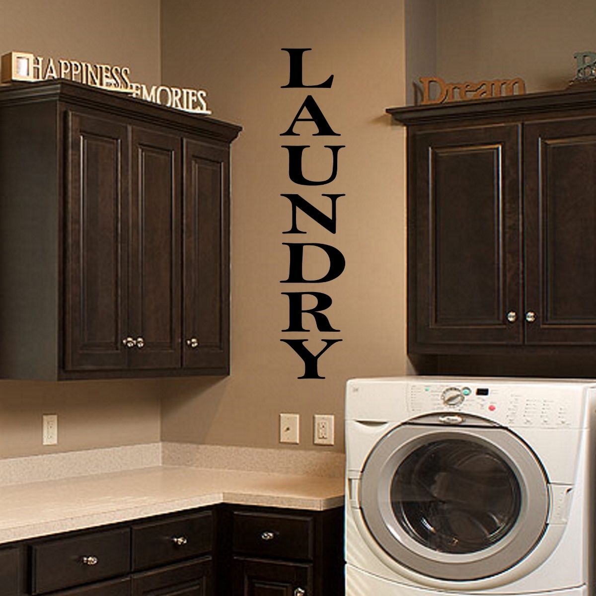 Laundry Vertical – Wall Vinyl Decal Sticker Mural Home washer dryer fun Wall Art