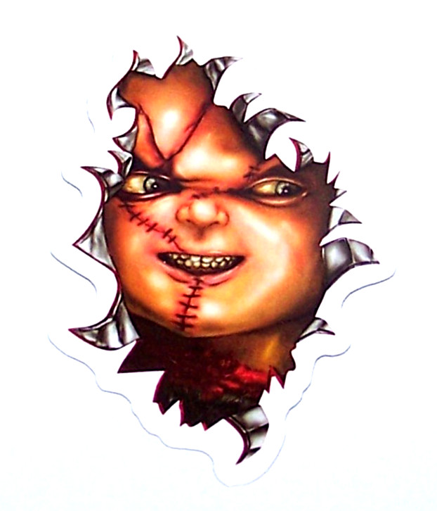 CHUCKY Child's Play Cut Sticker Decal Movie Horror Chucky Doll Film