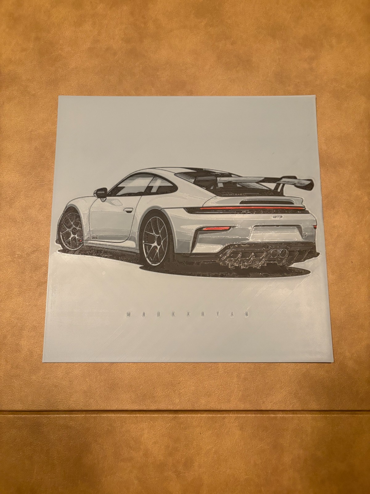 3D Printed Image Display- Porsche 911 GT3 RS