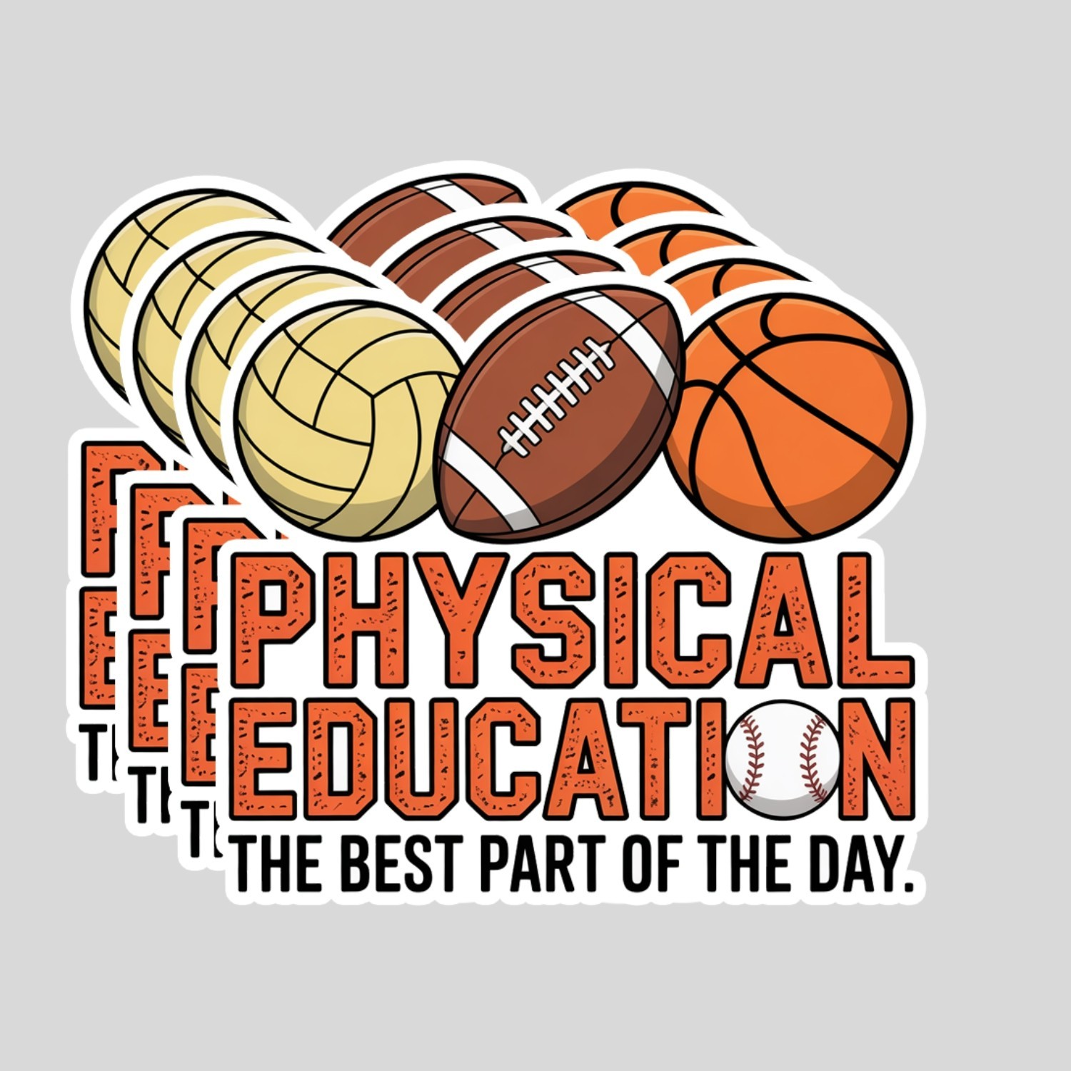 4PCS PE Teacher Stickers The Best Part of the Day Funny Vinyl Decal