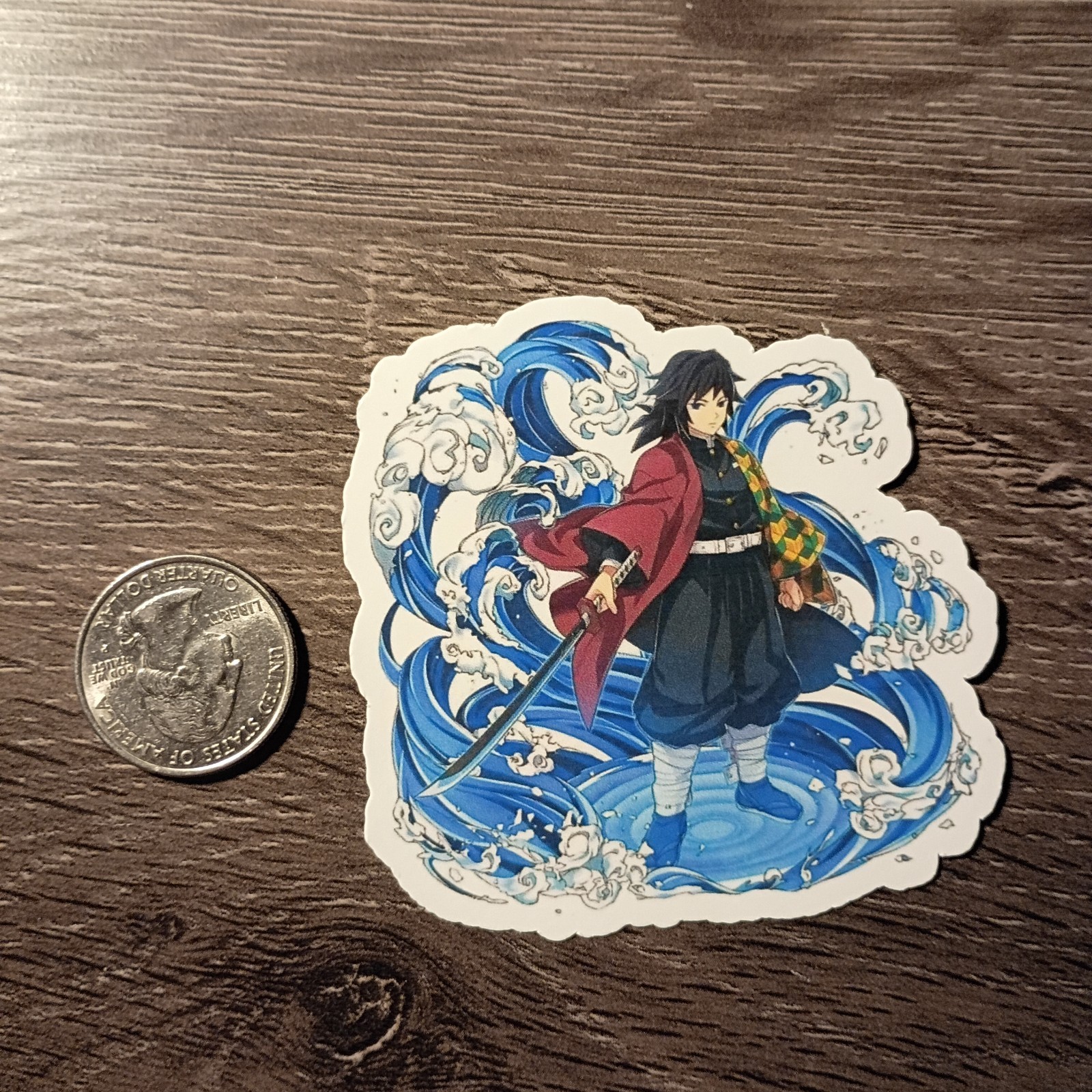 Water Hashira Giyu Standing in Water Sticker – Vinyl Waterproof – Original Art