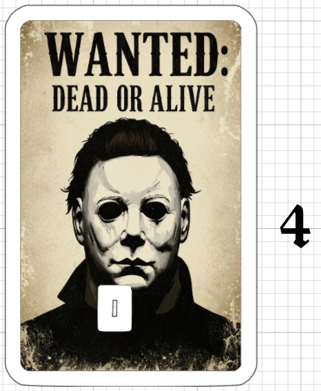 Wanted Poster Michael Myers Credit Debit ATM Card Skin Sticker Halloween Horror