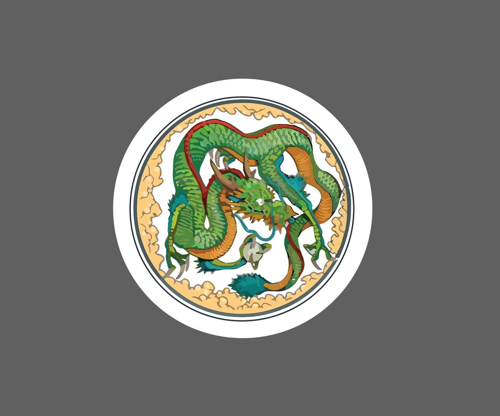 Dragon Sticker Green Seal Waterproof – Buy Any 4 For $1.75 Each Storewide!
