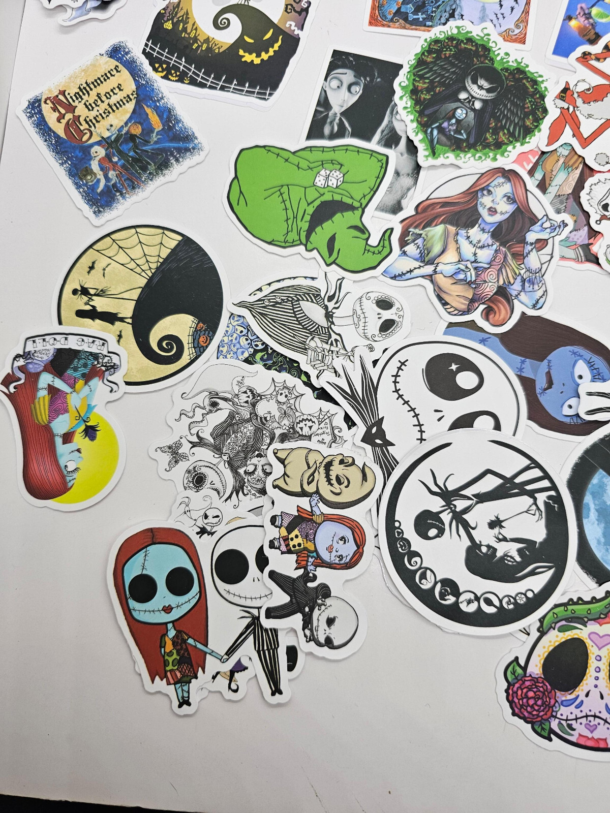 50 Pack Of Halloween Themed Stickers Jack Skellington oogie boogie No Duplicates