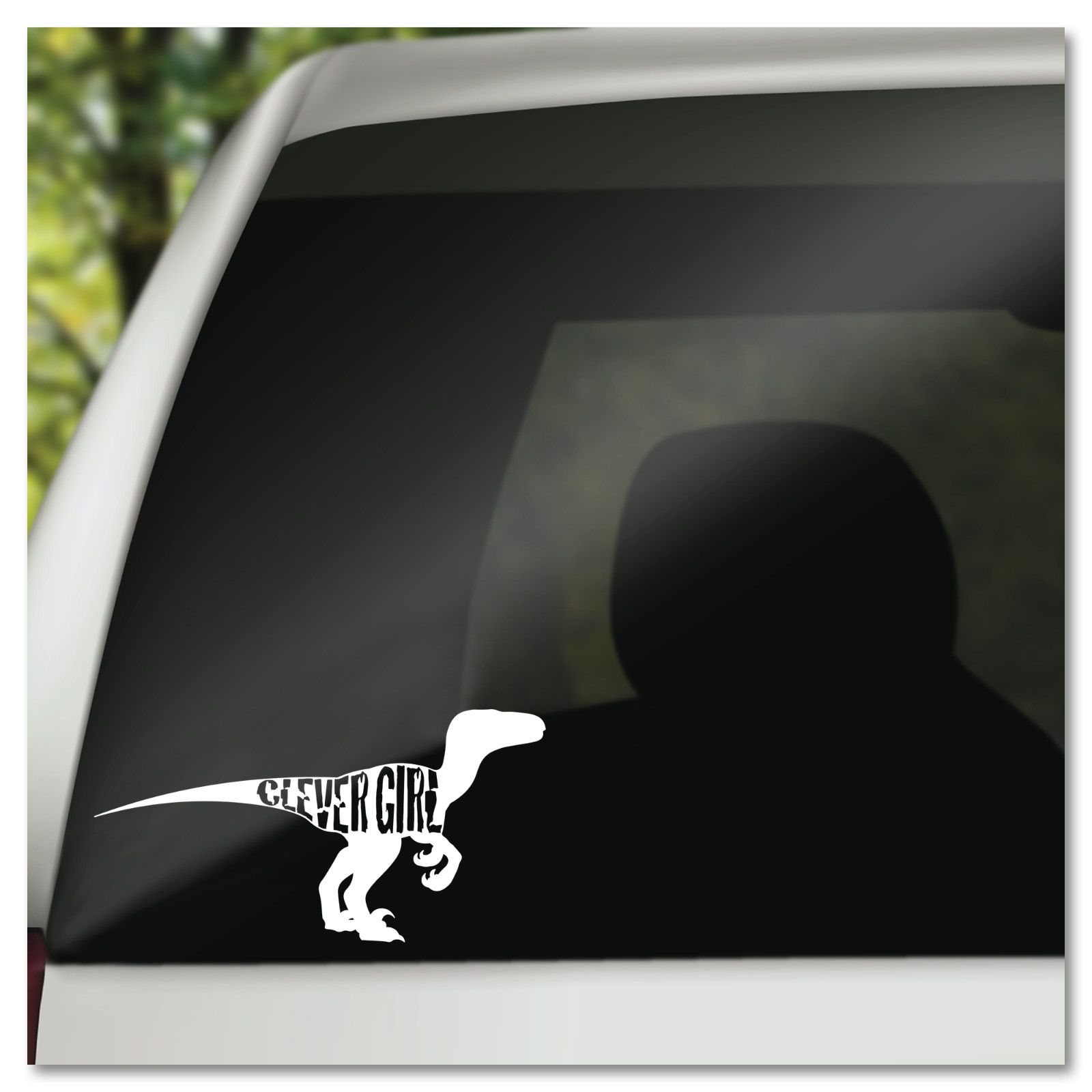 6" Jurassic Park Clever Girl Velociraptor Raptor Movie Vinyl Decal Sticker