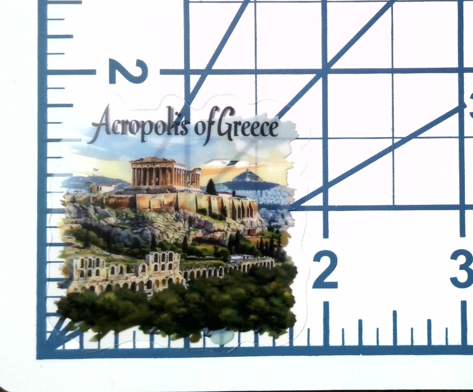 Greece Acropolis Parthenon Athens Landmark Die Cut Clear European Vinyl Sticker