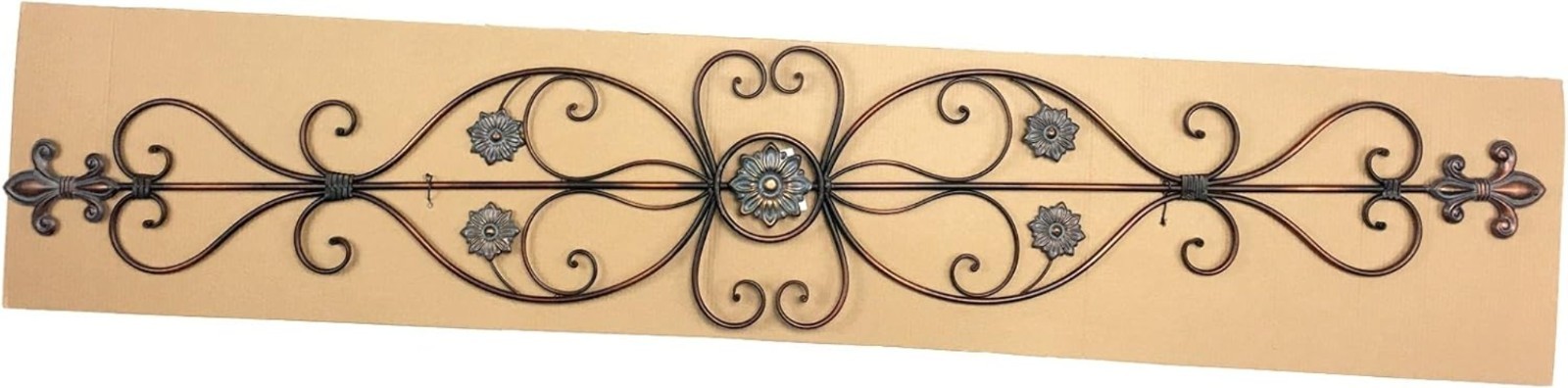 55" Elegant Metal Wall Scroll Plaque