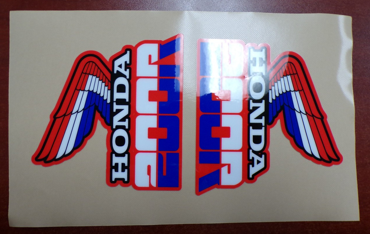 HONDA 200R FUEL TANK GASTANK DECAL FUELTANK MADE IN AMERICA USA STICKER *BLEM*