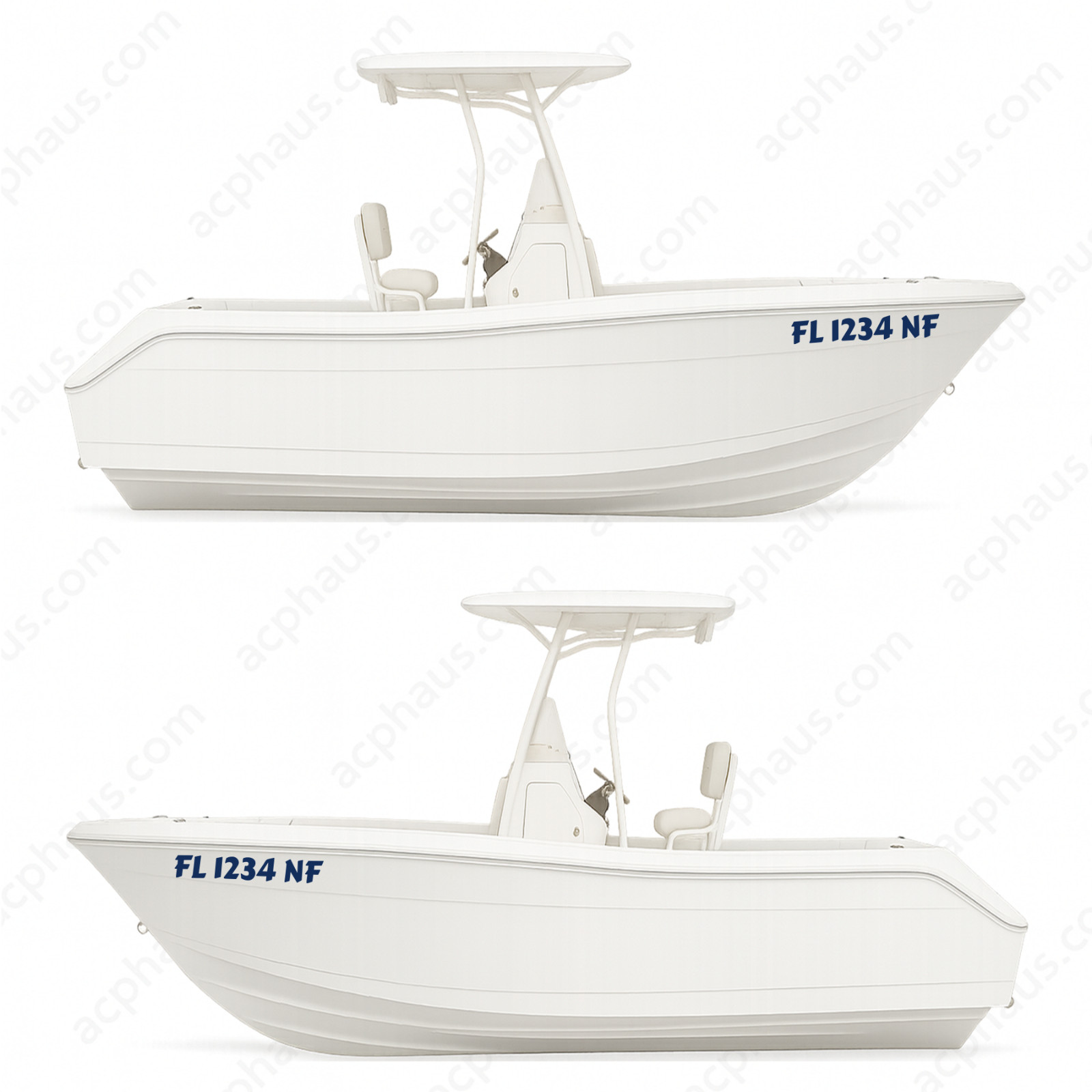 Boat Registration Numbers Decals – Custom ORACAL 751C Vinyl – Right & Left Set