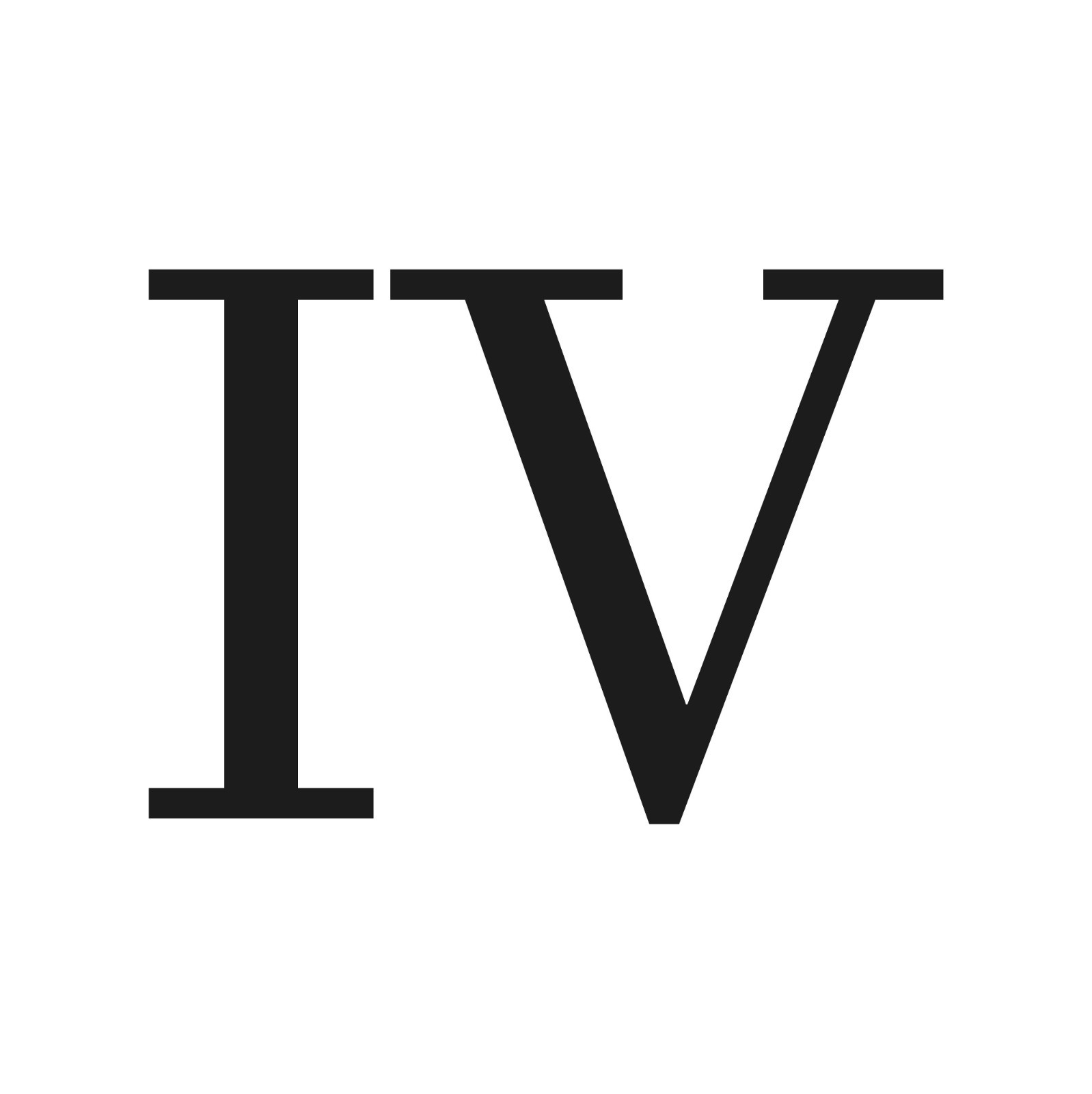 Roman Number 4 IV Four Vinyl decal Numeral Rome font Sticker
