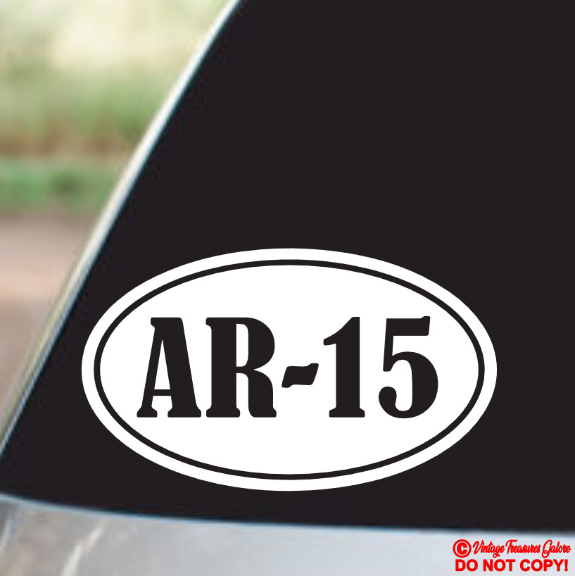 AR-15 VINYL DECAL STICKER CAR WINDOW BUMPER GUN AMMO BOX CASE SAFE AR15 RIFLE 2A