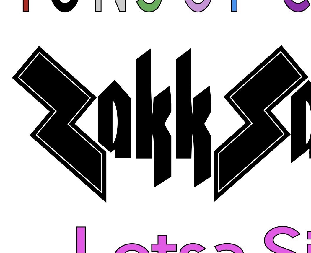 Zack Sabbath Logo Die Cut Vinyl Decal Heavy Metal Rock n Roll Music BLS Guitar