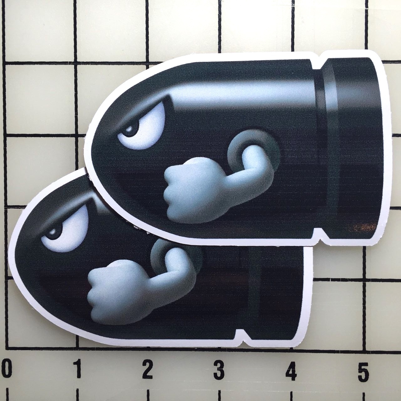 Mario Bullet 4" Wide Color Vinyl Decal Sticker – BOGO