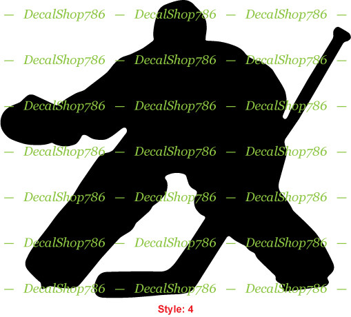 Ice Hockey Goalie – Sports – Car Vinyl Die-Cut Peel N' Stick Decals / Stickers