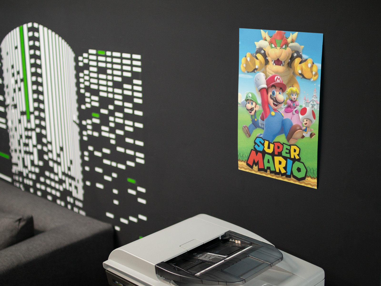 SUPER MARIO Wall Vinyl Decal Poster Graphic Print Removable Adhesive Backing