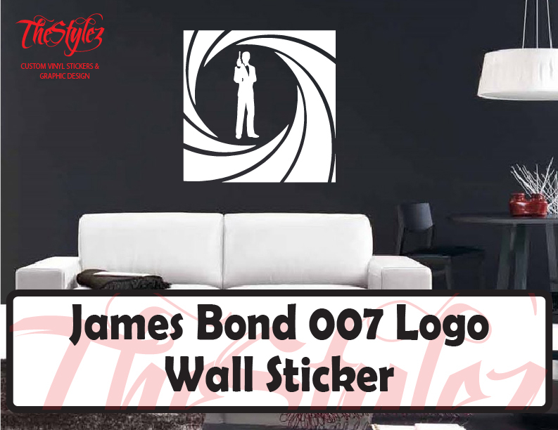 James Bond 007 Movie Logo Movie Custom Wall Vinyl Sticker