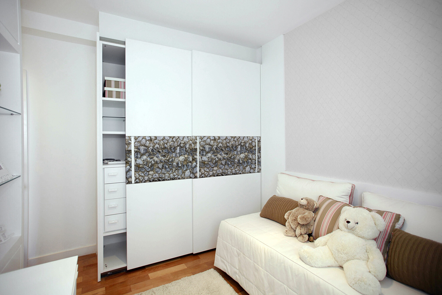 Wall Decal Self adhesive Home Furniture Decorative Sticker Stone wall 100×50