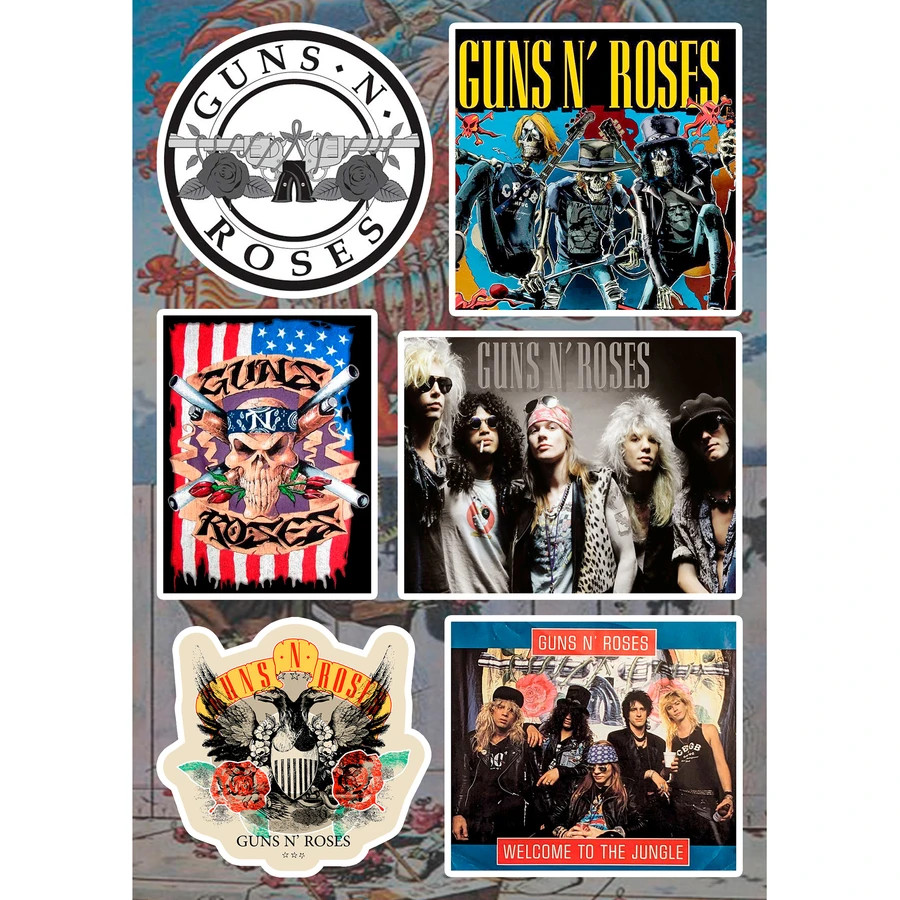 Guns N Roses Stickers GNR Appetite for Destruction Use Your Illusion Hard Rock