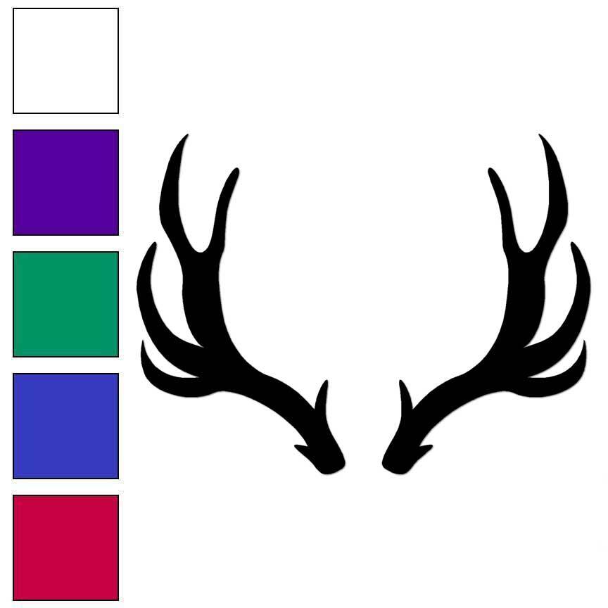 Deer Rack Antlers, Vinyl Decal Sticker, Multiple Colors & Sizes #6720