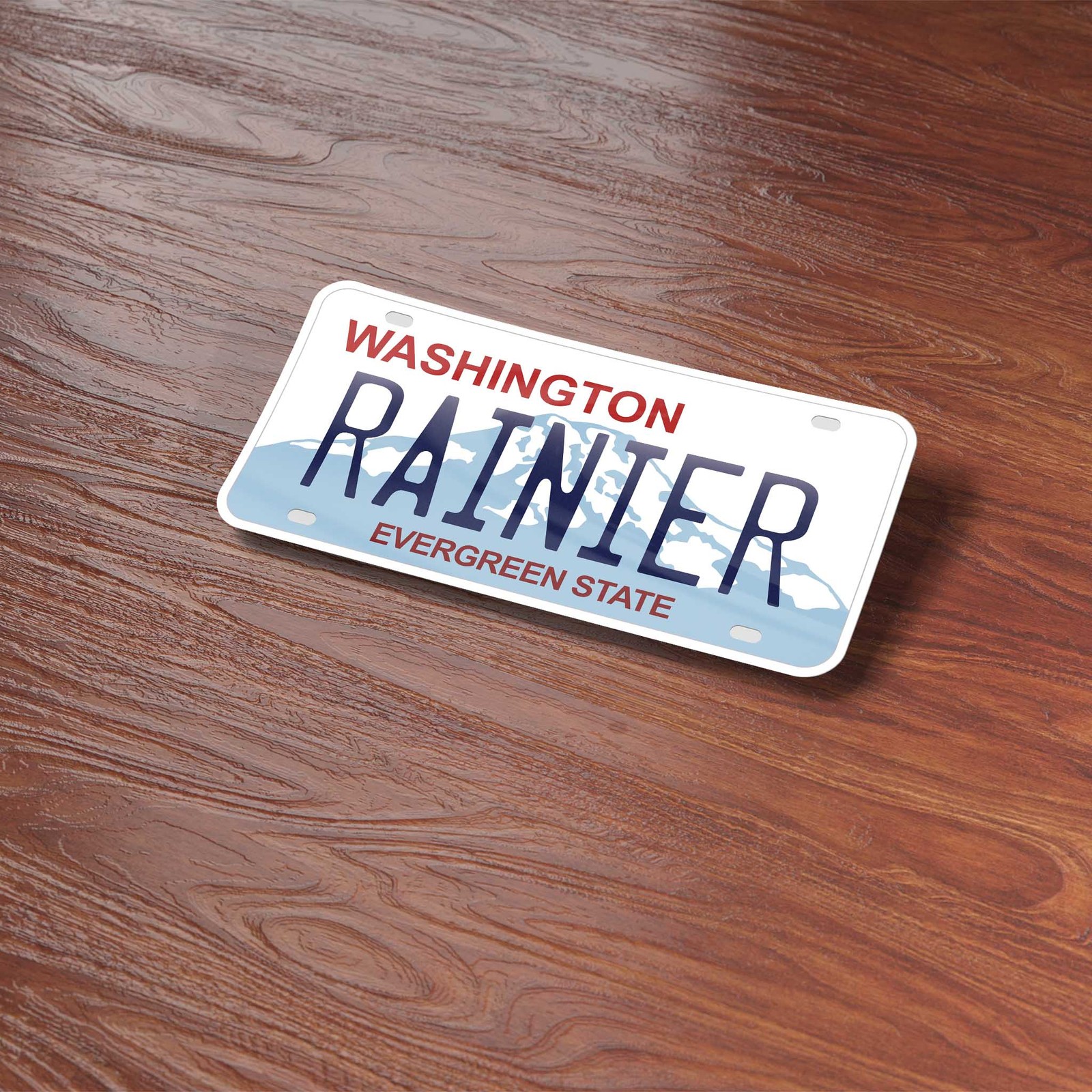 Mt Rainier Washington License Plate Sticker