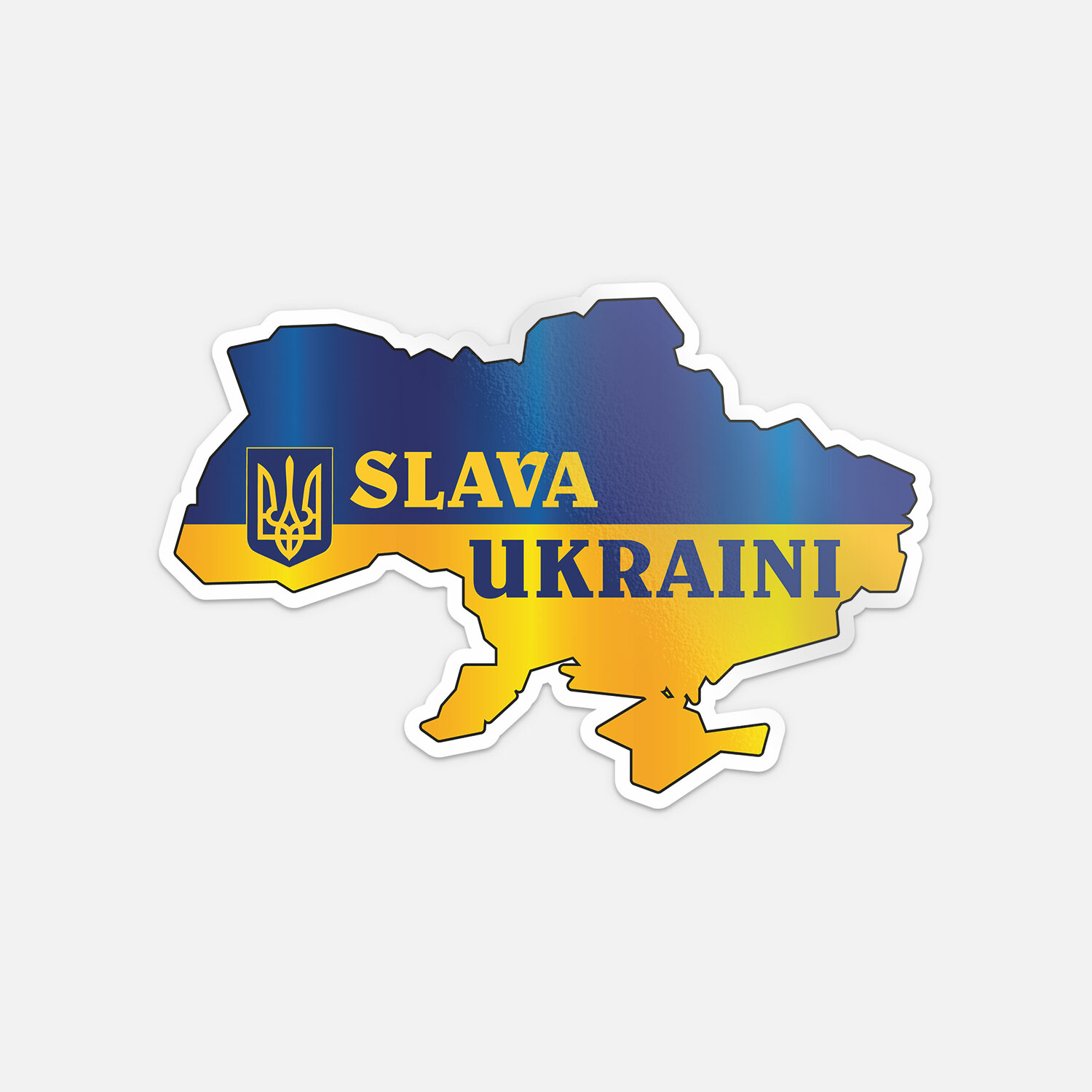 Slava Ukraini Glory To Ukraine Support Car Bumper Vinyl Sticker Decal